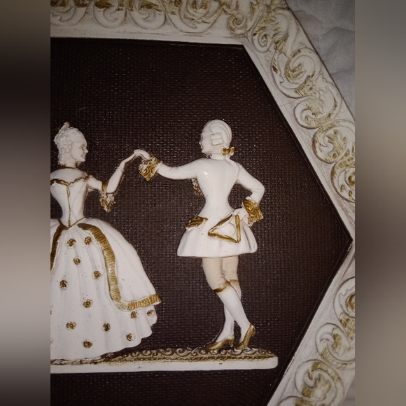 Mid Century Modern Victorian Couple Dance Chalkware 1965 Universal Statuary Corp - Picture 4 of 8